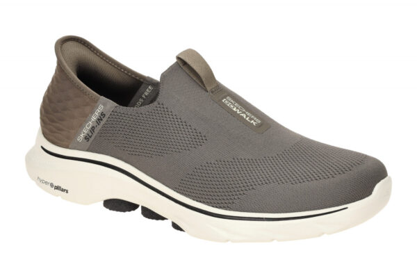 Skechers GO WALK 7 216641 BRN dunkel-grau - sportliche Slipper f?r Herren