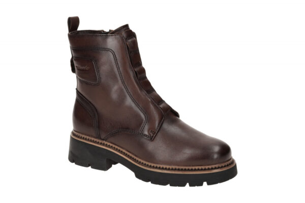 Tamaris Stiefelette Boots braun cognac Leder 1-25420-43