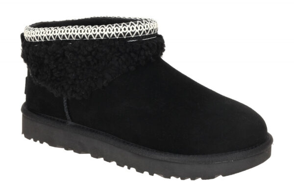 UGG CLASSIC ULTRA MINI MAXI CURLY 1158263 BLK schwarz - Winterstiefel f?r Damen