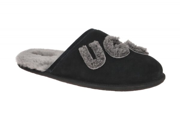 UGG SCUFF LOGO SHEEPSKIN 1123773 BLK schwarz - Herrenschuhe - Pantoletten