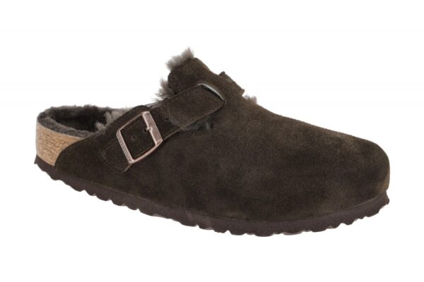 Birkenstock BOSTON VL SHEARLING 1020567 dunkel-braun - UNISEX Damen- und Herr...