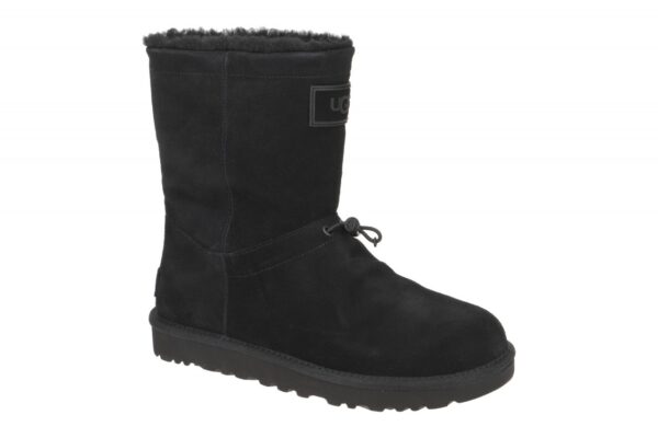 UGG CLASSIC SHORT TOGGLER 1143938 BLK schwarz - Winterstiefel f?r Damen