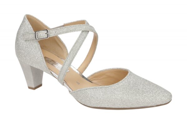 Gabor 01.363.61 silber - Riemchen Pumps f?r Damen