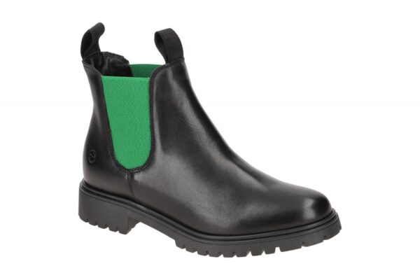 Tamaris 1-25070-41 Chelsea Boots schwarz gr?n Leder