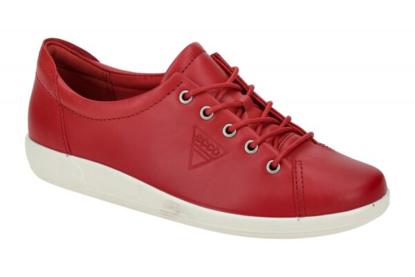 Ecco SOFT 2.0 20650311466 rot - bequeme Halbschuhe f?r Damen