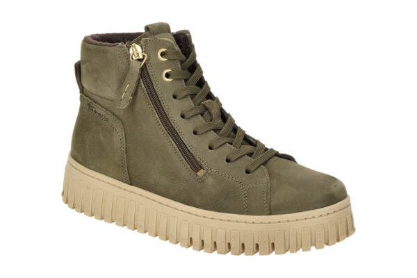 Tamaris Plateau Boots gr?n olive Nubuck 1-25206-43