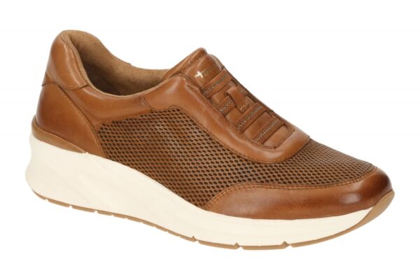 Tamaris Slipper Sneaker braun cognac Leder 1-24759