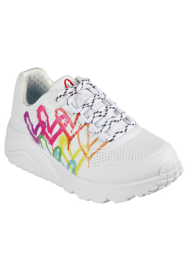 Skechers Uno Lite - LOVE BRIGHTS Kinder Sneaker 314061L Weiß / Bunt