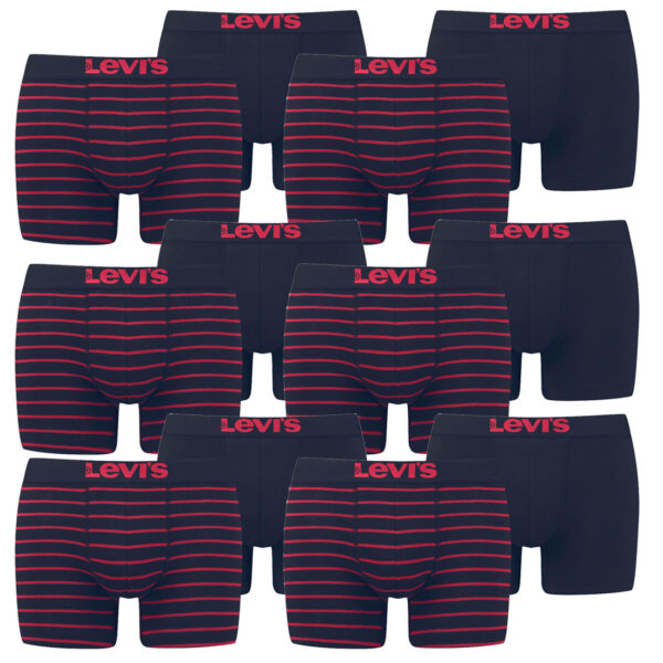 12er Pack Levis Men Vintage Stripe YD B Boxer Brief Boxershorts Unterhose Pant U...