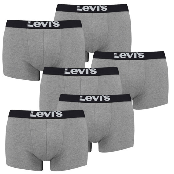 6er Pack Levis Men Solid Basic Trunk Boxershorts Unterhose Pant Unterwäsche