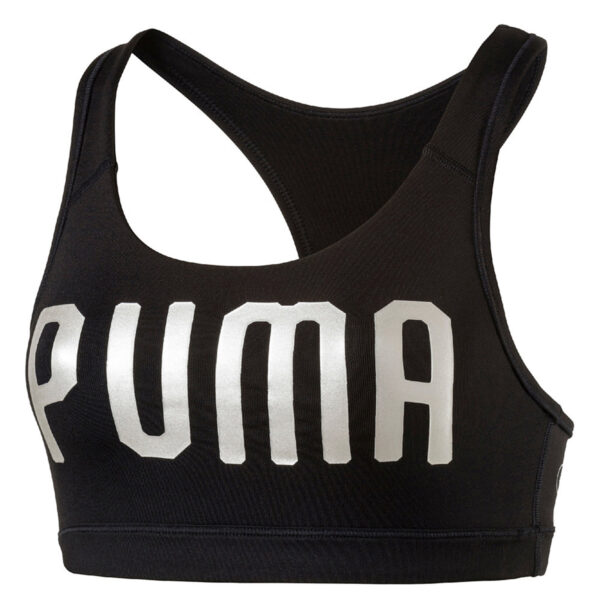 PUMA Damen Powershape Forever Logo Bustier SPORT-BH BRA Schwarz