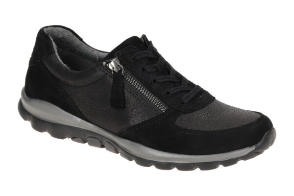 Gabor ROLLINGSOFT 56.968.37 schwarz - sportliche Halbschuhe f?r Damen