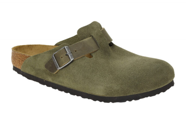 Birkenstock BOSTON BS 1028067 gr?n - bequeme Pantoletten f?r Herren