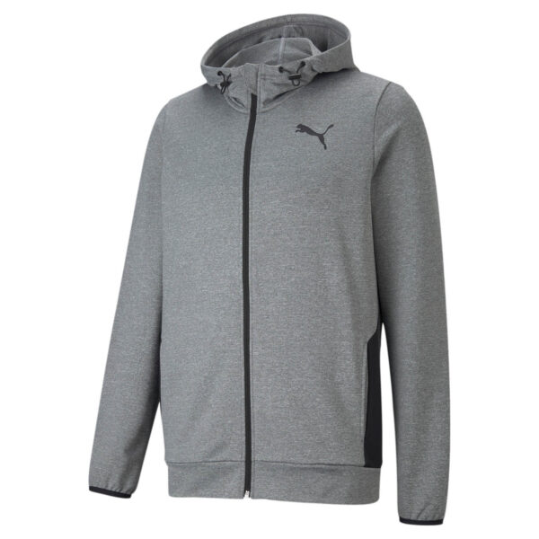 PUMA Herren RTG FZ Hoodie Full Zip Hoodie Jacke grau Übergrößen bis 4XL