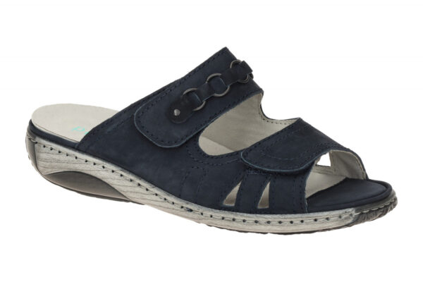 Waldl?ufer GARDA 210504 191 217 dunkel-blau - bequeme Pantolette f?r Damen