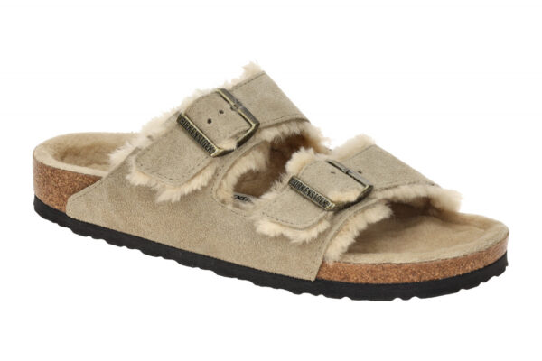 Birkenstock ARIZONA SHEARLING 1028293 taupe - UNISEX Damen- und Herrenschuhe