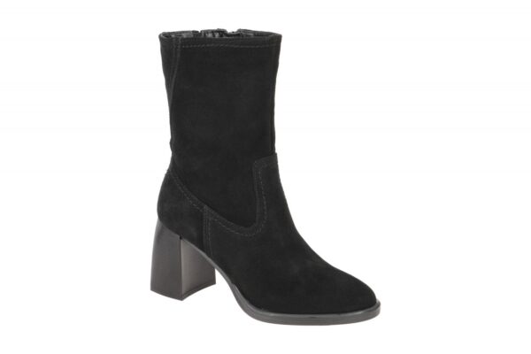 Tamaris Stiefelette Ankle Boots schwarz Velour 1-25019-41