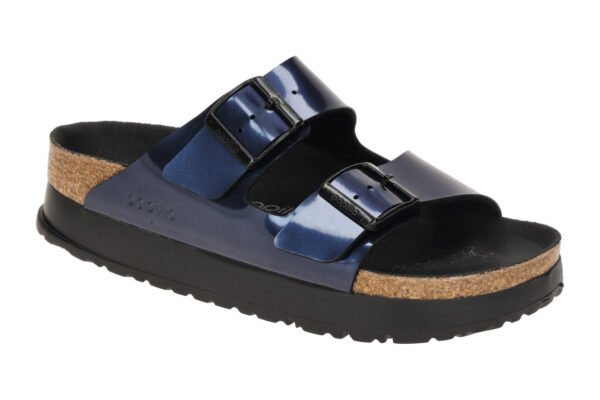 Birkenstock ARIZONA PAP FLEX PLATFORM 1028387 blau - bequeme Pantolette f?r D...