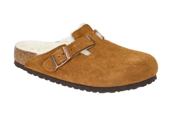 Birkenstock BOSTON VL SHEARLING 1001140 hell-braun - UNISEX Damen- und Herren...