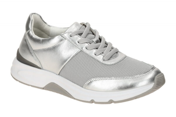 Gabor ROLLINGSOFT 66.897.10 silber - sportliche Halbschuhe f?r Damen