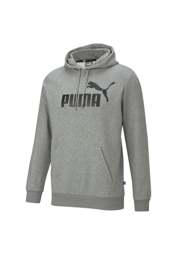 PUMA ESS Hoody FL Big Logo Herren Sweatshirt Kapuzenpullover 586686 03 grau