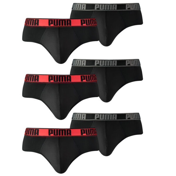 6 er Pack Puma Herren Active Brief Unterwäsche Sport Slip