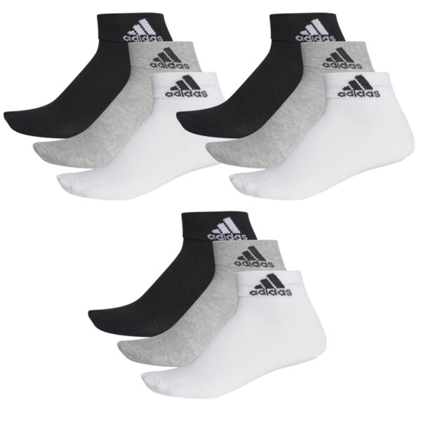 adidas Ankle / Quarter Socken Unisex Kurzsocke Knöchelsocke 9 Paar