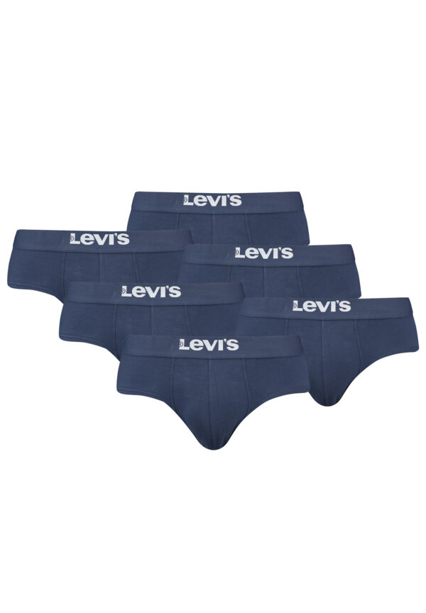 Levi's Solid Basic Herren Slips Unterwäsche aus Bio-Baumwolle im 6er Pack