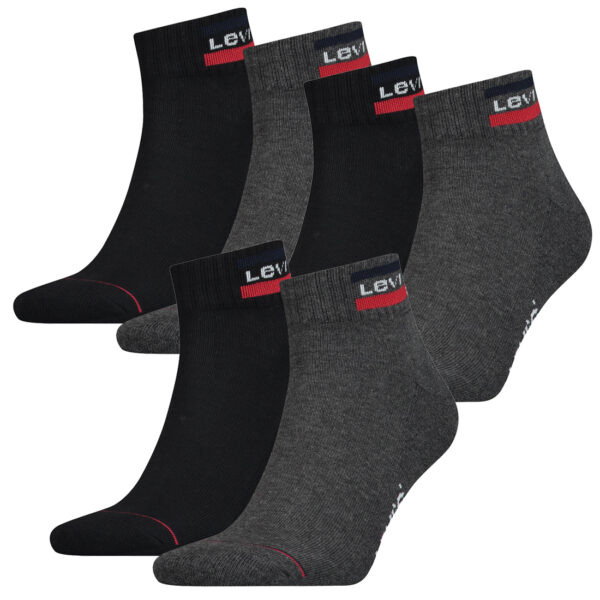 6 Paar Levis 144NDL Mid Cut SPRTWR L Unisex Socken Strümpfe 902011001