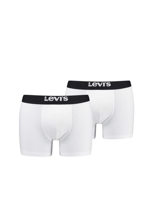 Levi's Solid Herren Boxershorts Unterwäsche aus Bio-Baumwolle im 2er Pack