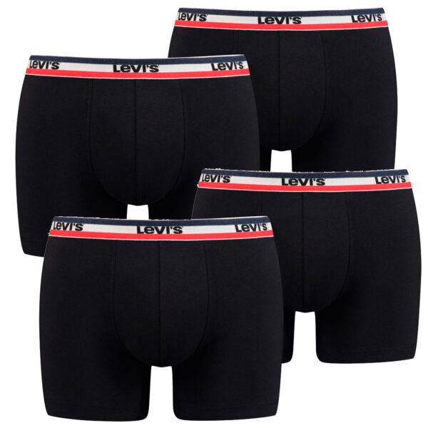 Levis Herren SPRTSWR LOGO BOXER BRIEF Boxershorts Unterwäsche Pants 4er Pack