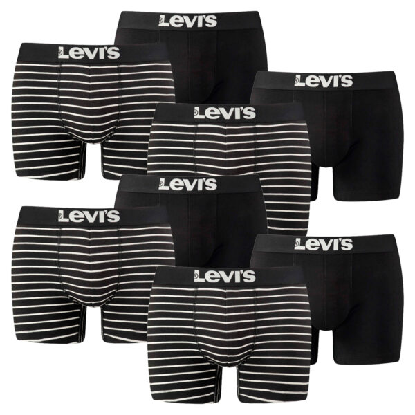 8er Pack Levis Men Vintage Stripe YD B Boxer Brief Boxershorts Unterhose Pant Un...