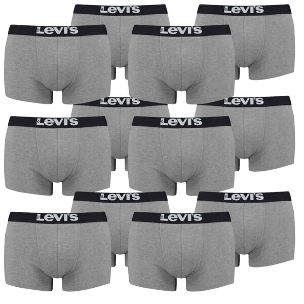 12er Pack Levis Men Solid Basic Trunk Boxershorts Unterhose Pant Unterwäsche