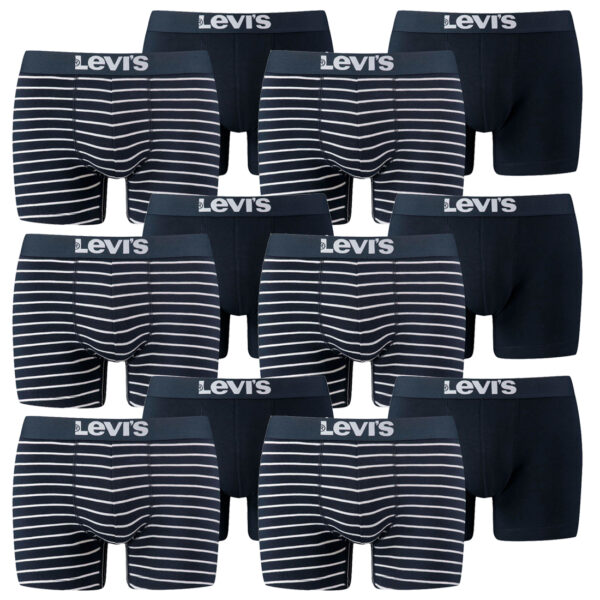 12er Pack Levis Men Vintage Stripe YD B Boxer Brief Boxershorts Unterhose Pant U...